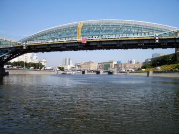Поездка в Москву 15.08.2007 | Пешеходный мост у Киевского вокзала.