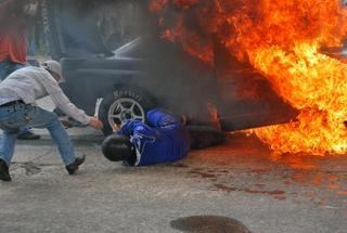 На соревнованиях по драг-рейсингу в Штыково сгорел Skyline GT-R | Автоспорт