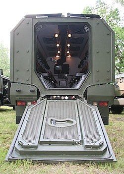 Автоплатформа "Тайфун" | Внутри грузовик укомплектован противоминными креслами