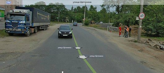 Пешеходный переход на перекрестке Ильюшина - Щетинина | Пешеходы и автомобили