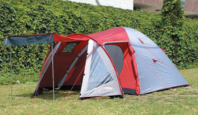 палатку со спальником для отдыха | вот в такой ночевали атеми тайга 3 + тамбур, сборка - низкая