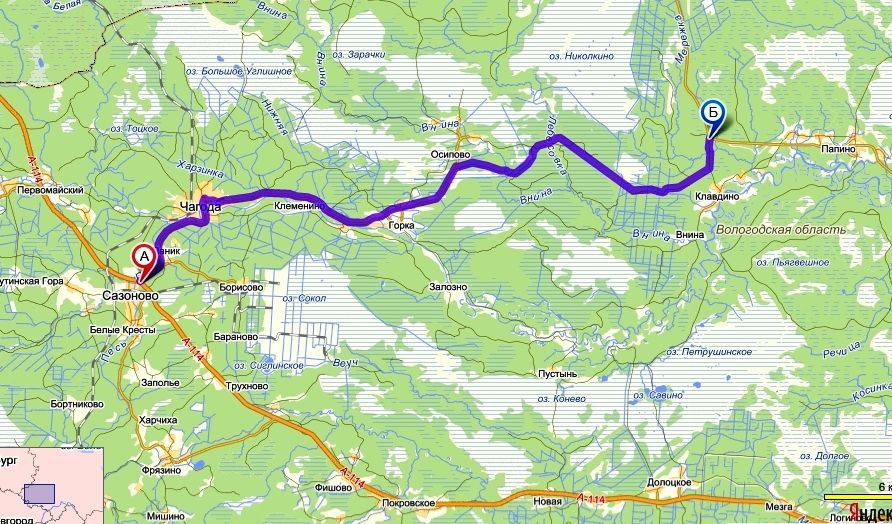 Карта дорог вологодского района