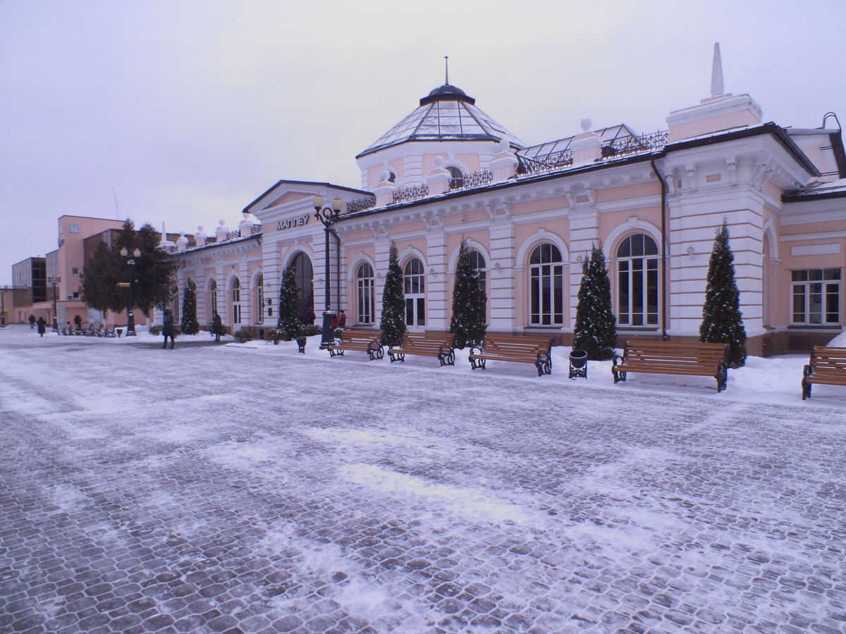 Ж Д вокзал Могилев зимой