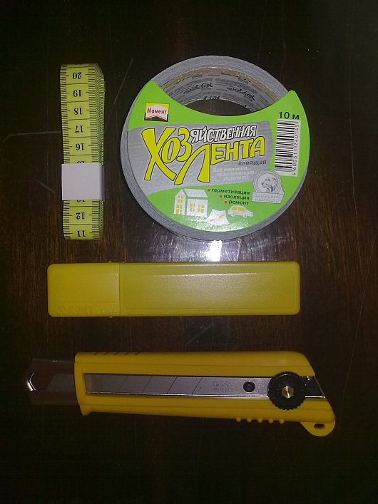DelphiN - LADA Kalina 1.4 л 16 кл. 2008 г.в | Нормальный нож, сантиметр (в хозяйстве пригодится) и ленту чтоб закрепить провода к кузову