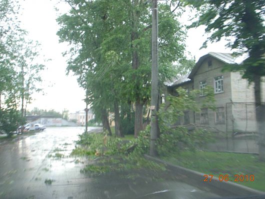 Катаклизмы природы 2010 в Вологодской области | на ул.Добролюбова