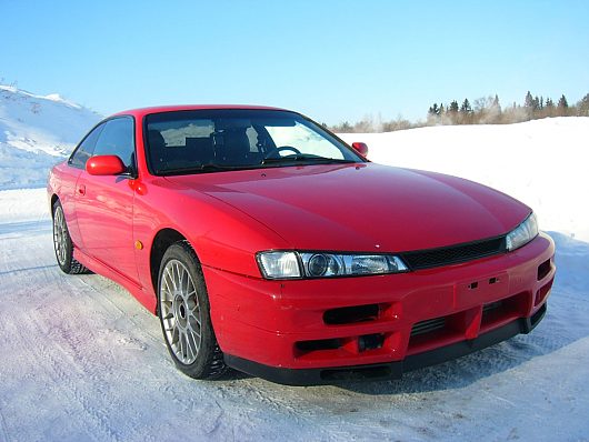 FIN - Nissan s14a Kouki - Red | Ещё до тренировки подсекал выпускной коллектор.