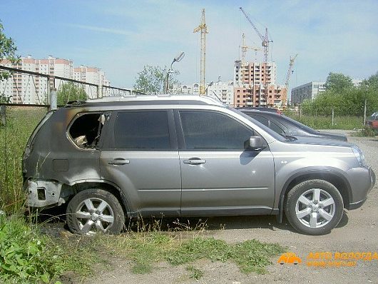 Возгорания автомобилей | вот он сгоревший Nissan X-trail 2007 года