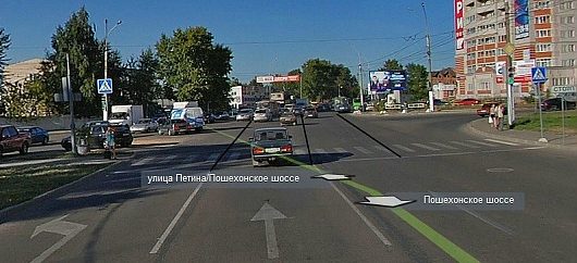 Перекресток Пошехонское шоссе - улица Петина | Спорные случаи