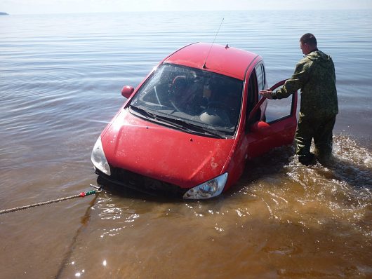 Фото наших автомобилей | [Искупались в Онеге)))) ] Разве ж это искупались Вот это называется искупались cool 