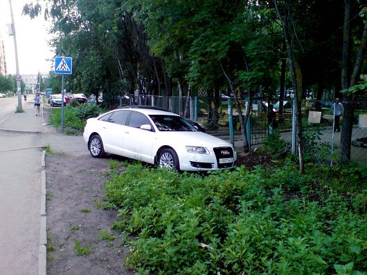 Шедевры парковки | умник с блатным номером на газоне...