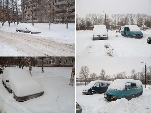 Вологда. "Подснежники" или бесхозные машины | Парк на Текстильщиков-Московская, две Газели без ГНЗ Под окнами Текстильщиков 15, стоит года два, может больше.