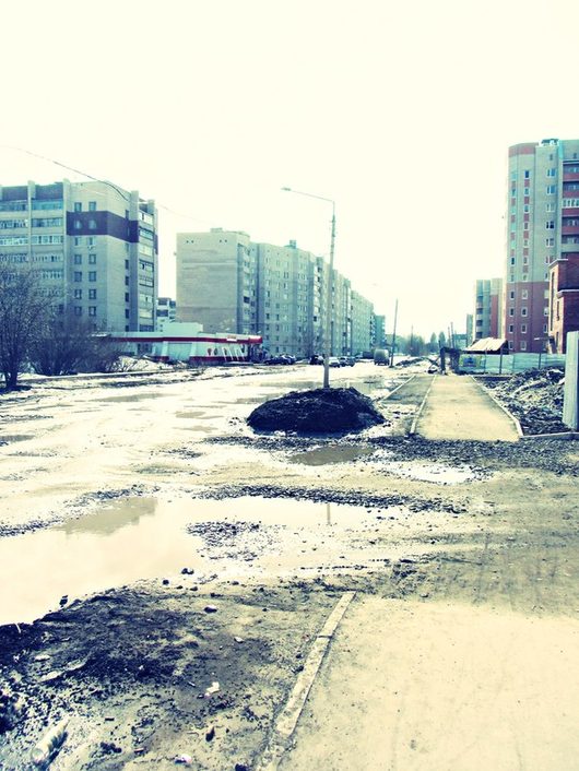 Дорога на ул. Карла Маркса - Фрязиновская | Улица Фрязиновская апрель 2013 года