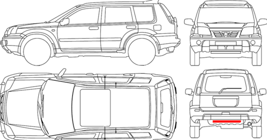 Leshik. Nissan X-trail | Снял нафиг заднюю пластиковую накладку Крепилась на 4 болтиках и 4 смешных защелках Побрякушка ниачем.