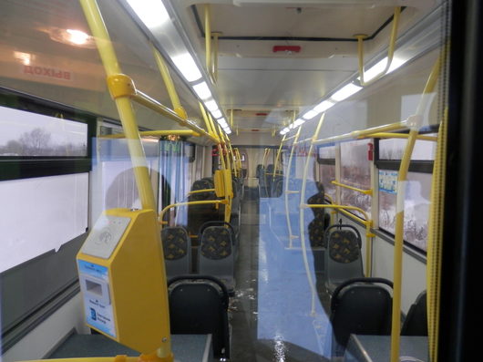 Новые автобусы на улицах Вологды | и вид в салон с места водителя
