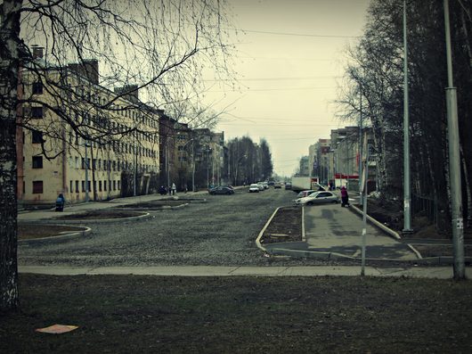 Дорога на ул. Карла Маркса - Фрязиновская | Ул Фрязиновская 18 апреля 2015 года со стороны сквера 825-летия Вологды.