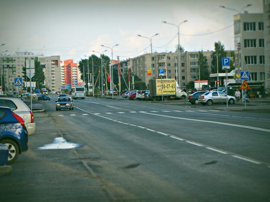 Дорога на ул. Карла Маркса - Фрязиновская | ул Карла Маркса, 1 августа 2015 года Разметка и пешеходная полоса 