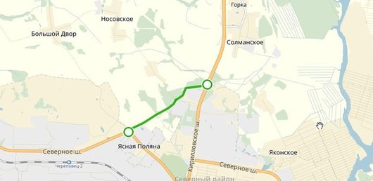 Череповец | проект новой объездной дороги | планируемый объезд на Яндекс.Карте
